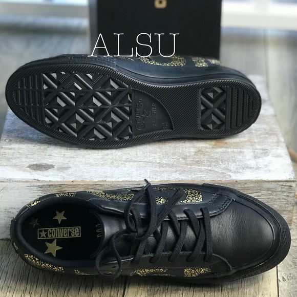 Converse One Star⭐️OX Black Gold logo W AUTHENTIC - Picture 4 of 8